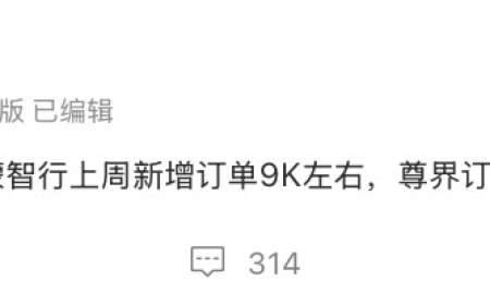消息称鸿蒙智行上周新增订单 9000 台左右，尊界 S800 车型订单占比继续持平