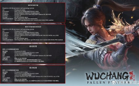 GTX 1060 还能战，国产动作游戏《明末：渊虚之羽》PC 配置要求公布