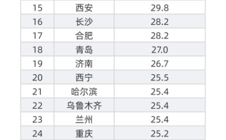 2025上半年，中国一二线城市的房租变化