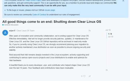 降本增效：英特尔宣布终止开发 Clear Linux OS 发行版