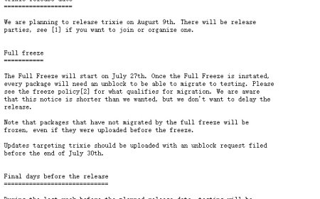 Debian 13“Trixie”发布日期敲定 8 月 9 日，正式提供 RISC-V 支持