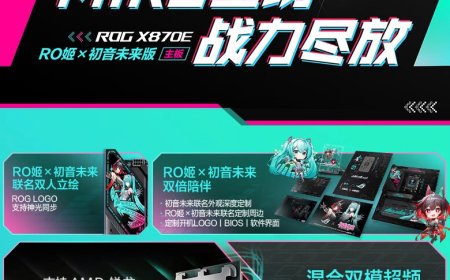 3199 元，华硕 ROG 初音未来 IP 定制 X870E-H S MIKU 主板上架