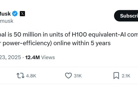 等效 5000 万块英伟达 H100 GPU，马斯克公布 xAI 五年算力目标