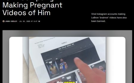 篮球明星勒布朗・詹姆斯 AI 怀孕视频大火，生成平台收到侵权律师函