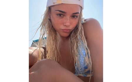 Livvy Dunne Shows Off Her Bikini Body and Freckled Face on a Beach Trip