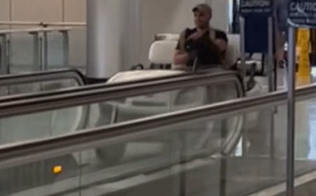 Viral video shows allegedly drunk man take airport golf cart on walkway joy ride