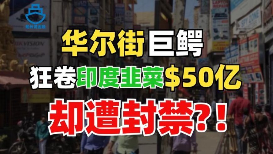 冻结资金、禁止入市，印度政府暴打华尔街巨头？