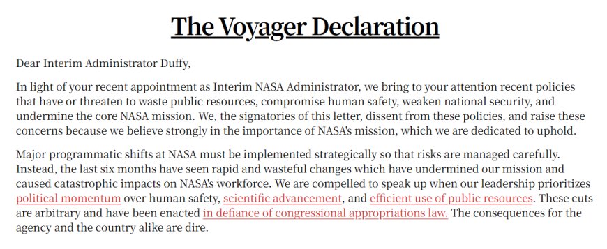 NASA 被裁员工集体发声：将带走无可替代的知识与经验，或危及任务安全与执行效率