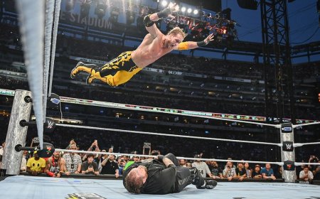 Logan Paul provides highlight reel moment with frog splash onto Jelly Roll through table at SummerSlam