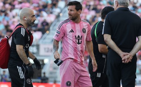 ‘Felt discomfort’ – Lionel Messi devastated as he’s forced off with injury in Inter Miami Leagues Cup match