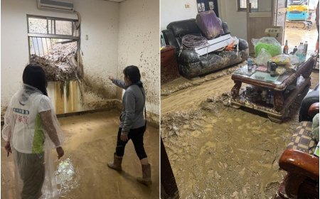 土石流沖破窗噴滿屋！　台中居民聽見「轟隆聲」全家逃亡