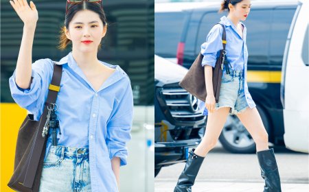 韓韶禧來台背小CK麂皮包3千元有找！機場造型超平價　搭長靴露長腿