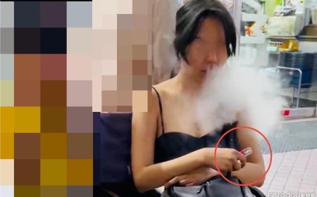 暴乳低胸妹躺路中警上前！她掏煙彈狂吸　鼻子噴出2管濃煙
