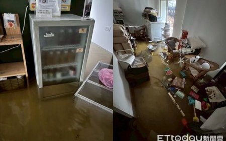 澎湖咖啡廳遭海水倒灌！業者無奈：看到烏龜跟魚游進來