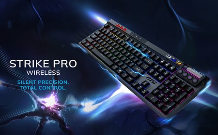 微星推出凯华夜阑轴 Pro 键盘 STRIKE PRO WIRELESS，全配列三模连接