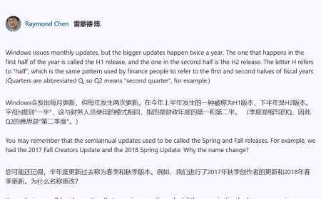 季节 → 年份：微软 Win10 / Win11 弃用“春 / 秋季更新”等命名原因揭秘