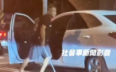 台中行車糾紛「雙鋸男」揮鐵條嗆聲　野馬轎跑車嚇到往後嚕