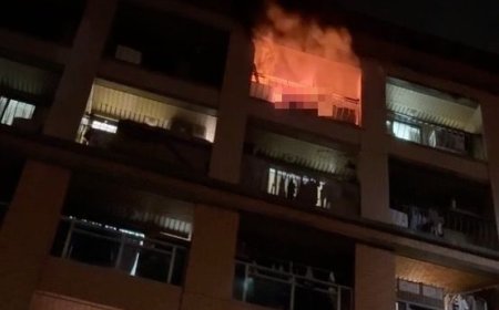 台中男受困陽台被燒死！警消勘驗查死因　床墊旁發現煙蒂