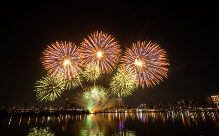 直擊／6萬人搶看「大稻埕首場煙火」！300秒紫紅煙花交織超浪漫