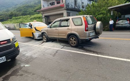 快訊／宜蘭驚險車禍！休旅車計程車對撞起火　5人受傷送醫
