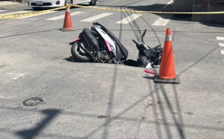 彰化二林路口「恐怖天坑」！慘摔騎士驚恐回憶：一片黑黑的