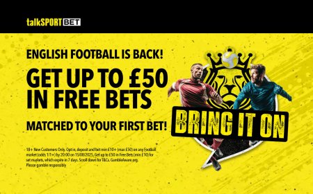 Get up to £50 in free bets matched to your first bet with talkSPORT BET