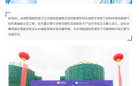 全球首个！我国 30MW 级纯氢燃机项目开工，制氢规模 48000Nm³/h