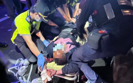 新竹醉漢「持刀搶救護車」　國道狂飆