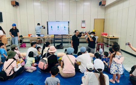 萌娃變身「韌性城市小幫手」！　南消體驗營親子上陣學防災