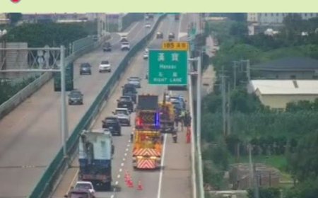 台61線重機「急閃輪胎皮」撞護欄自摔　倒楣騎士雙腳受傷送醫