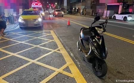 南港小黃運將突開車門！騎士慘遭擊落　多處擦挫傷送醫