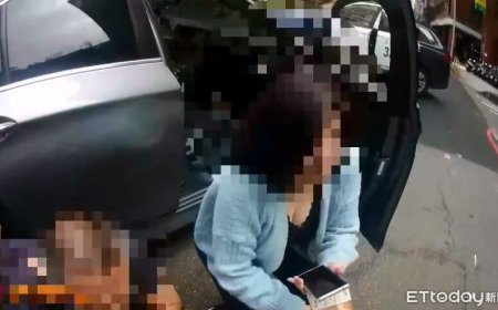 爆乳姐被逮畫面曝！BMW掛賓士車牌三重街頭狂飆　車上搜出毒品