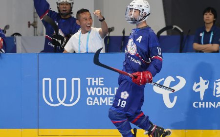 成大高材生郭政佑帽子戲法！中華直排輪曲棍球擊退中國摘首勝