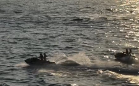 Brooks Nader and Her Sisters Jetski Naked in the Mediterranean