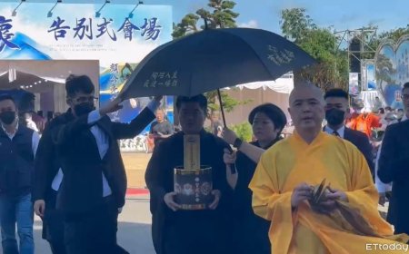 顏清標父今告別式！顏寬恒捧牌位忍悲現身　各界人士估3000人到場