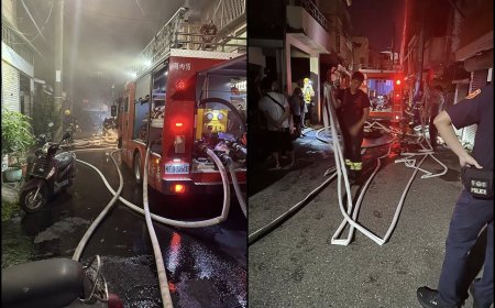 快訊／嘉義市火警「連燒6戶木造民宅」　低收戶一家6孩無家可歸
