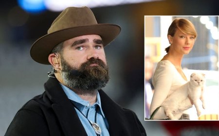 Taylor Swift says turning Jason Kelce’s daughters into cat fans after white lie was a ‘great challenge’