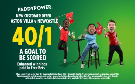 Aston Villa vs Newcastle betting offer: Get 40/1 on goal scored on Paddy Power