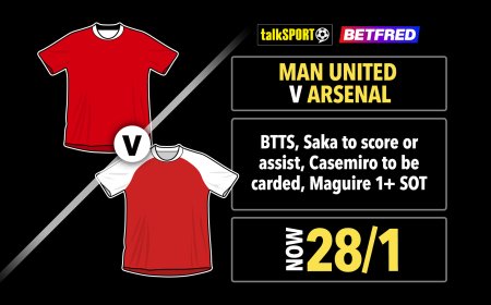 Man United vs Arsenal 28/1 bet builder: Get talkSPORT’s Premier League tip on Betfred