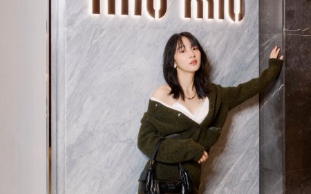 李沐變Miu Miu女孩想整套打包穿去圖書館　水晶襪配胸衣知性龐克範本