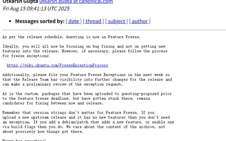 Ubuntu 25.10 进入功能冻结阶段，计划 10 月发布