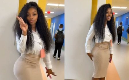 包緊緊也不行！小學老師「曲線穿搭」爆紅　網批：學生無法專心