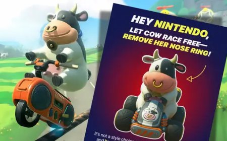 动物权益组织呼吁任天堂移除奶牛的鼻环，称其为“残忍的工具”