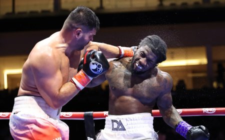 Filip Hrgovic survives horror cut to drop and beat David Adeleye in brutal and bloody war