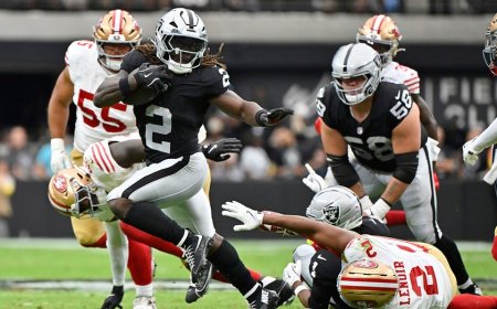 Raiders' Ashton Jeanty sends message to NFL after barreling over 49ers defender