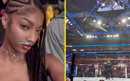 Angel Reese enjoys ‘date night’ with mystery man at UFC event and NBA fans have wild theory about who it is