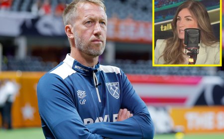 ‘He’s a great man’ – Karren Brady backs Graham Potter as ‘uninspiring’ manager questioned after shock West Ham defeat