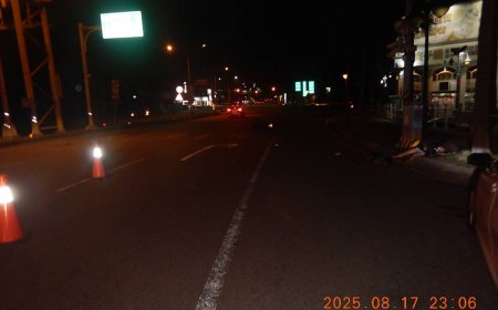 快訊／台中雙載機車疑酒駕自撞！地面留大片血跡　男女送醫雙亡