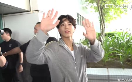 朴寶劍來台穿CELINE運動外套機場造型帥翻！清新捲髮超萌