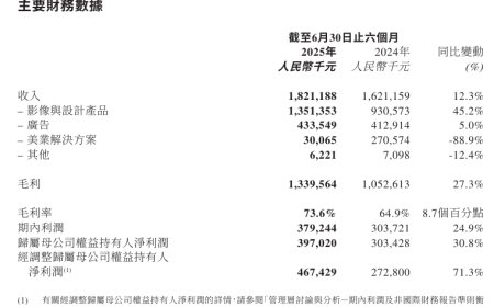 美图公司：上半年净利润 3.97 亿元同比增长 30.8%，月活跃用户达 2.8 亿